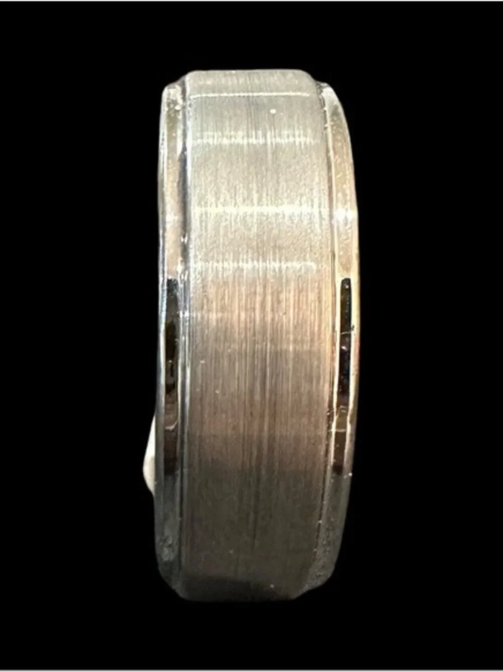 Three Keys Mens Wedding Band Size 10.5 Silver Gray Tones Tungsten